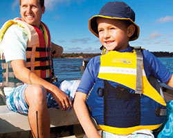 father and son fishing